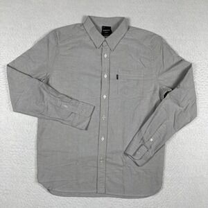 Oakley Shirt Mens Medium Custom Fit Gray Preppy Casual Workwear‎ Travel Office
